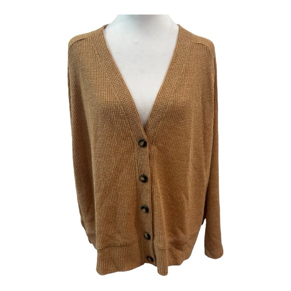 Adore Me Camel Button-Front Cardigan - Picture 1 of 11